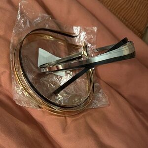 Elegant Gold, Black and Silver Women's Metal Headbands -12 count-